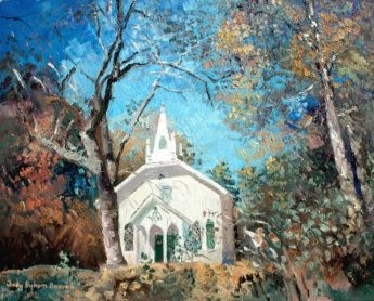 Get Me to the Church on Time (Orig. SOLD) Giclees: 6 1/2x8 $25, 9x11 $40 & 16x20 $140 (Crescent Hill Baptist Church)