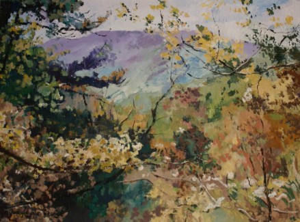 Purple Mountain Majesty (36x48, Oil on Canvas) N. Carolina