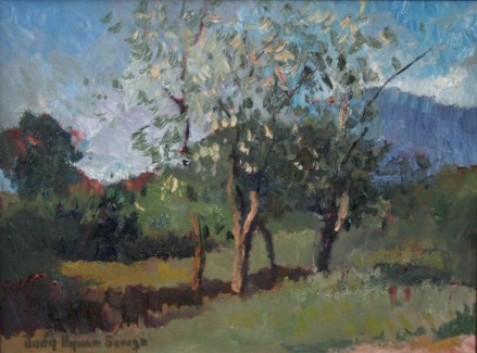 All in the April Evening (16x20, Oil on Canvas, Mt. Yonah, N GA)